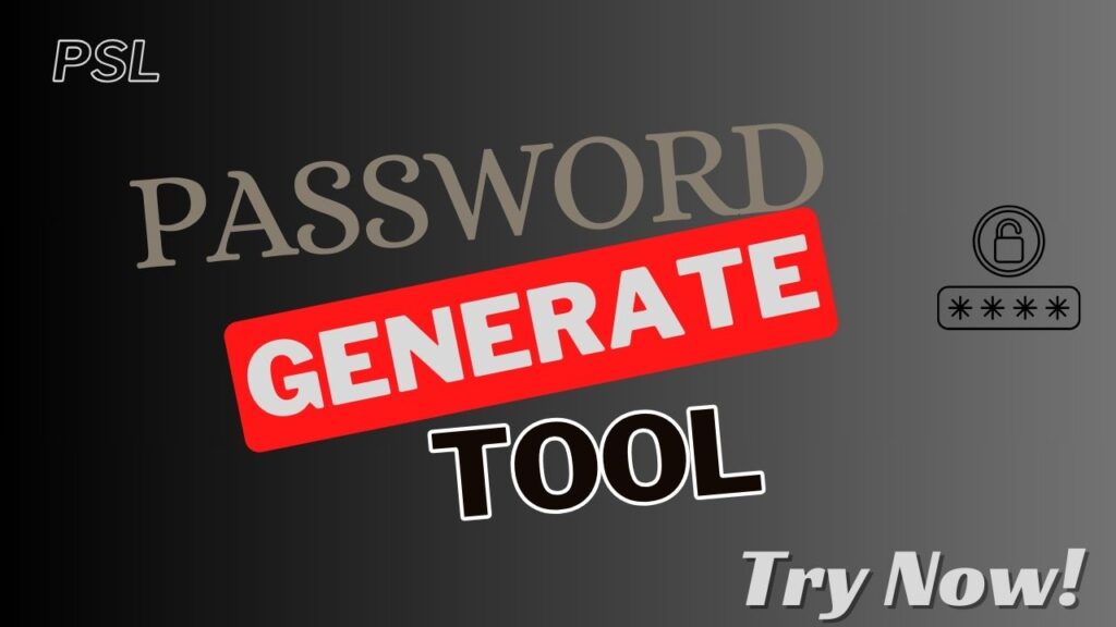 password generate tool with black and white color background