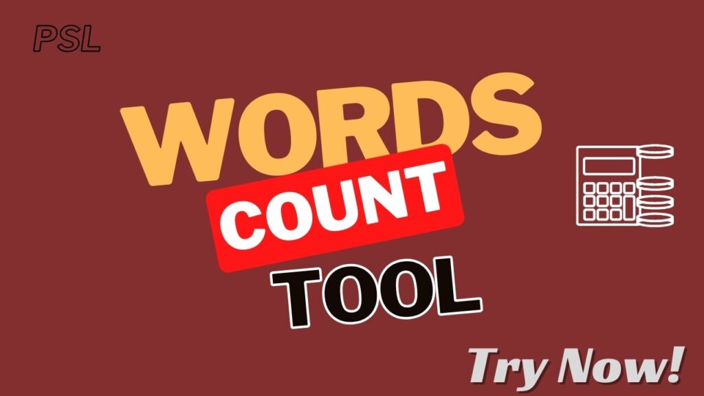 words count tool with dark brown background